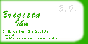 brigitta ihm business card